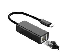 Adaptateur de type C Ethernet | Vitesse de 100 Mbit/s Noir Adaptateur réseau de type C pour une connexion Ethernet rapide, adaptateurs réseau informatique pour affaires/voyage/éducation