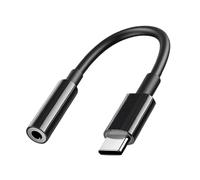 Adaptateur de type C vers prise casque - Convertisseur audio numérique 3,5 mm femelle vers mâle pour mobile, ordinateur portable, tablette, studio DJ, enregistrement et conférence téléphonique
