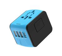Adaptateur de Universel avec Prises UK, EU, au et US, Chargeur Mural pour International 3 USB Type-C pour une Utilisation dans le Monde