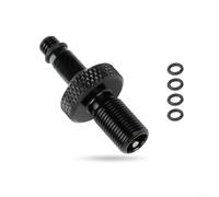 Adaptateur de valve à air pour pompe de suspension de vélo de montagne, accessoire fileté M5 en alliage d'aluminium jusqu'à 300 psi avec bague d'étanchéité, noir