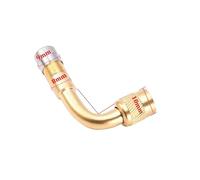 Adaptateur de Valve coudée à Angle de 45 90 135 degrés, Adaptateur d'extension de Valve de Tube de Pneu Compatible avec Moto Camion Voiture Moto vélo(1pcs Golden-90)