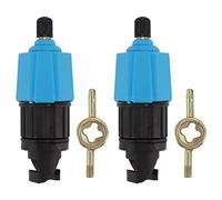 Adaptateur de Valve d'air de Palette, Buse de Gonflage en Alliage de Plastique Dur Durable de Remplacement pour Accessoires de Piscine Gonflable de Bateau de Planche de Surf 2 (Blue)