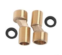 Adaptateur de valve d'angle réglable à pied incurvé pour robinet de salle de bain en laiton pour cuisine ou salle de bain, doré (1 paire) (style E long)