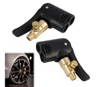 Adaptateur de Valve de Pneu de Voiture, 2 pcs, Embout Gonfleur Universel, Compatible avec Valves Américaines et Françaises, Levier de Déflation, pour Voiture, Vélo, Moto, Camion