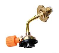 Adaptateur de valve de recharge de gaz butane pour réchauds de camping, connecteur de gonflage sûr avec interrupteur de commande, métal résistant à la rouille, limite de 180 g (volant en cuivre)