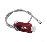 Adaptateur de valve de test submersible avec tube argenté de 91,4 cm pour test de dioxyde de carbone de 5000 PSI (rouge)