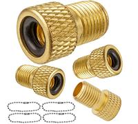 Adaptateur de Valve pour vélo, 4 pièces, pour Valve éclair et Presta sur Valve Auto, DV et SV sur AV, Adaptateur de Pompe à air pour Pompe à Pied, Pompe à Main, Valve de Tuyau, Insert de Valve Dunlop