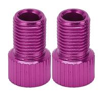 Adaptateur de Valve Presta vers Schrader, Paquet de 2 |Convertisseur de Pompe à vélo en Alliage d'aluminium Longue durée |Cyclisme de Montagne/Cyclisme sur Route/Gonflage des (Purple)