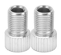 Adaptateur de Valve Presta vers Schrader, Paquet de 2 |Convertisseur de Pompe à vélo en Alliage d'aluminium Longue durée |Cyclisme de Montagne/Cyclisme sur Route/Gonflage des (Silver)