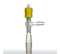 Adaptateur de valve PTFE for vide poussé de 4 mm, 1 pièce, joint en verre borosilicaté 14/20, 19/22, 24/40, compatible C13, équipement for flacons de laboratoire(C131922Y 19-22)