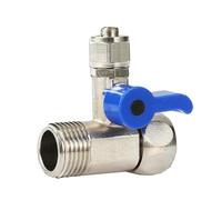 Adaptateur de vanne d'arrêt de 0,9 cm, robinet à boisseau sphérique en laiton à trois voies, accessoires de filtre à eau pour kits de filtration d'eau potable sous les éviers