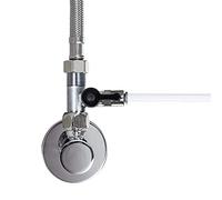 Adaptateur de Vanne d'arrêt Neues Wasser Group - Outil de Raccordement d'eau pour Tuyau en T, 3/8" Mâle x 1/4" QC x 3/8", Filetage Extérieur, Organisateur de Réfrigérateur Côte à Côte