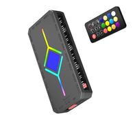 Adaptateur de ventilateur ARGB avec contrôleur 1 à 9 ports 5 V 3 broches répartiteur de refroidissement PC avec télécommande