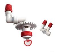 Adaptateur de vidange anti-débordement pour machine à laver, système de neutralisation des odeurs pour drainage mural, raccord de tuyau flexible pour éviter les bouchons, construction ABS, blanc plus