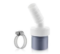 Adaptateur de vidange de 19-24 mm avec collier de serrage - Raccord coudé à 45° pour machine à laver, lave-vaisselle, sèche-linge - Raccordement d'égout de 40 mm pour cuisine et salle de bain, facile