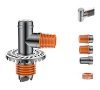 Adaptateur de Vidange Machine à Laver Anti-Odeur - Joint Double ABS pour Évacuation pour sol et Tuyau 40mm - Reflux pour Salle de Bain(grey)