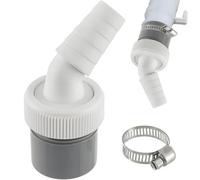 Adaptateur de vidange pour machine à laver, tuyau d'écoulement de 40 mm avec collier de serrage, tuyau d'entrée 19-24 mm, raccord de vidange pour machine à laver, convient pour lave-vaisselle