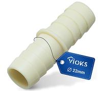 Adaptateur de vidange pour machine à laver VIOKS 2x24 mm de diamètre extérieur pour tuyaux de vidange avec un diamètre de 22 mm à l'extrémité/tuyau d'évacuation pour lave-vaisselle & connecteur de