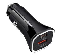 Adaptateur de voiture à charge rapide avec double port, chargeur de voiture mis à jour pour les voyageurs d'affaires et chargeur de voiture de voyage long