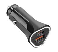 Adaptateur de voiture à charge rapide avec double port, chargeur de voiture mis à jour pour les voyageurs d'affaires et chargeur de voiture de voyage long