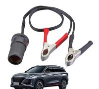 Adaptateur de voiture à prise - Pinces de batterie 12 V/24 V - Convertisseur de socle plus léger - Rallonge 30 A - Clips alligator haute performance avec fusible sûr - Adaptateur de puissance fiable