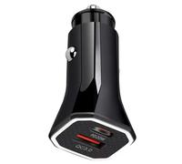 Adaptateur de voiture de charge rapide 38 W avec double port chargeur de voiture améliorations pour les voyageurs d'affaires et les longs voyages doubles ports chargeurs rapides