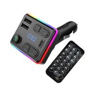 Adaptateur De Voiture Émetteur - Convertisseur Audio pour Véhicule, Hub De Charge À Double Port | Le Dispositif De Diffusion De Musique Compatible avec La Télécommande Prend en Charge La SOR