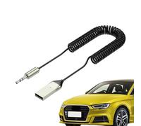 Adaptateur de voiture sans fil, entrée auxiliaire sans fil | Récepteur automatique en métal | Récepteur sans fil avec interface de 3,5 mm, adaptateur de voiture avec microphone musical pour appels
