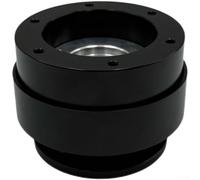 Adaptateur de volant à dégagement rapide, support de simulateur de course en alliage d'aluminium, design compact pour MOZA Turn Direct Drive Base pour un contrôle stable dans les jeux intenses, noir