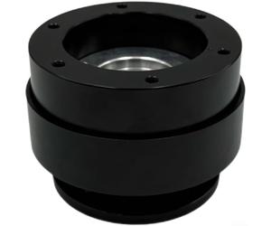 Adaptateur de volant Quick Release en alliage d'aluminium pour simulateur de course, compatible avec la base Moza Turn Direct Drive, système de fixation rapide et sûr (noir)