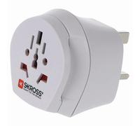 SKROSS - 1.500231-E | Monde vers UK | Adaptateur de Voyage Combo EU vers UK et Monde vers EU - Tension et Puissance 100V - 750W / 250V - 1750W. Max Load 7A. Protection Contre Les Chocs électriques
