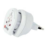 Adaptateur de Voyage 2-en-1 Universel pour Italie 13A Blanc