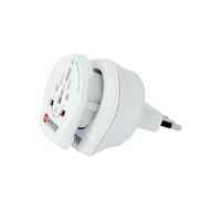 Adaptateur de Voyage 2-en-1 Universel pour Italie 13A Blanc
