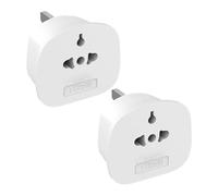 Adaptateur De Voyage - 2 Pièces Prise De Charge Universelle | Adaptateur International Standard UK avec Fusible De 13 A pour Ordinateur Portable Caméras Et Téléphone Portable pour Voyage en