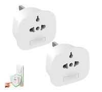 Adaptateur de Voyage - 2 Pièces Prises Double Recharge | Convertisseur de Prise International Standard Britannique avec Fusible 13A pour Ordinateurs Portables et Téléphones Mobiles Voyage