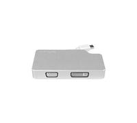 Adaptateur de voyage audio/vidéo 3 en 1 - Convertisseur Mini DisplayPort vers VGA, DVI ou HDMI - 4K - Aluminium - Convertisseur vidéo - DisplayPort -