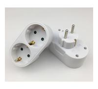 Adaptateur de voyage avec terre pour l'Afrique du Sud et l'Europe, compatible avec toutes les tensions, modifie la prise électrique, certifié par