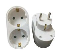 Adaptateur de voyage avec terre pour l'Afrique du Sud vers l'Europe, compatible avec toutes les tensions, modifie la prise électrique, certifié par