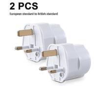 Adaptateur de voyage Convertisseur de prise double UE vers Angleterre pour prises de courant