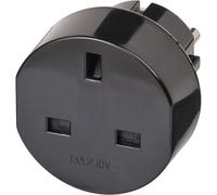 Adaptateur de Voyage Grande-Bretagne vers Prise Europe 13A Noir