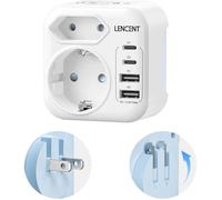 Adaptateur De Voyage Japon Adaptateur Prise Type A Avec Usb-C Prise Pliable Pour États-Unis Usa Canada Mexique Thaïlande New York