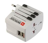 Adaptateur De Voyage Poly Pool, Modèle PP2209, Couleur Blanche, Pour Connexions