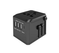 Adaptateur de voyage portable, solution d'alimentation internationale multiports USB avec prise universelle, technologie de protection de sécurité,