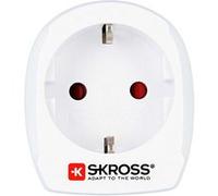 Adaptateur de Voyage Prise Europe vers Danemark Type K 16A Skross Blanc Blanc