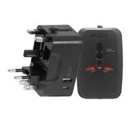 Adaptateur de Voyage Prise Internationale UK, USA, AUS, NZ, EU avec USB et USB C Akashi Noir