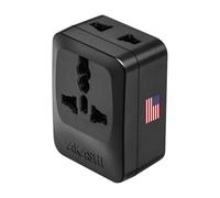 Adaptateur de Voyage Prise Type A USA Japon Chine 3 sorties Noir