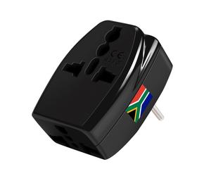 Adaptateur de Voyage Prise Type D Afrique du Sud 3 sorties Noir