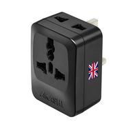 Adaptateur de Voyage Prise Type G UK HK Singapour 3 sorties Noir