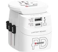Skross Adaptateur de voyage Pro Light AC45PD Monde vers Monde 1 USB-A et 1 USB-C 45W PD Blanc