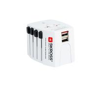 Adaptateur De Voyage SKROSS: Du Monde À L'Europe 250V 2.5A, 2 X USB MUV